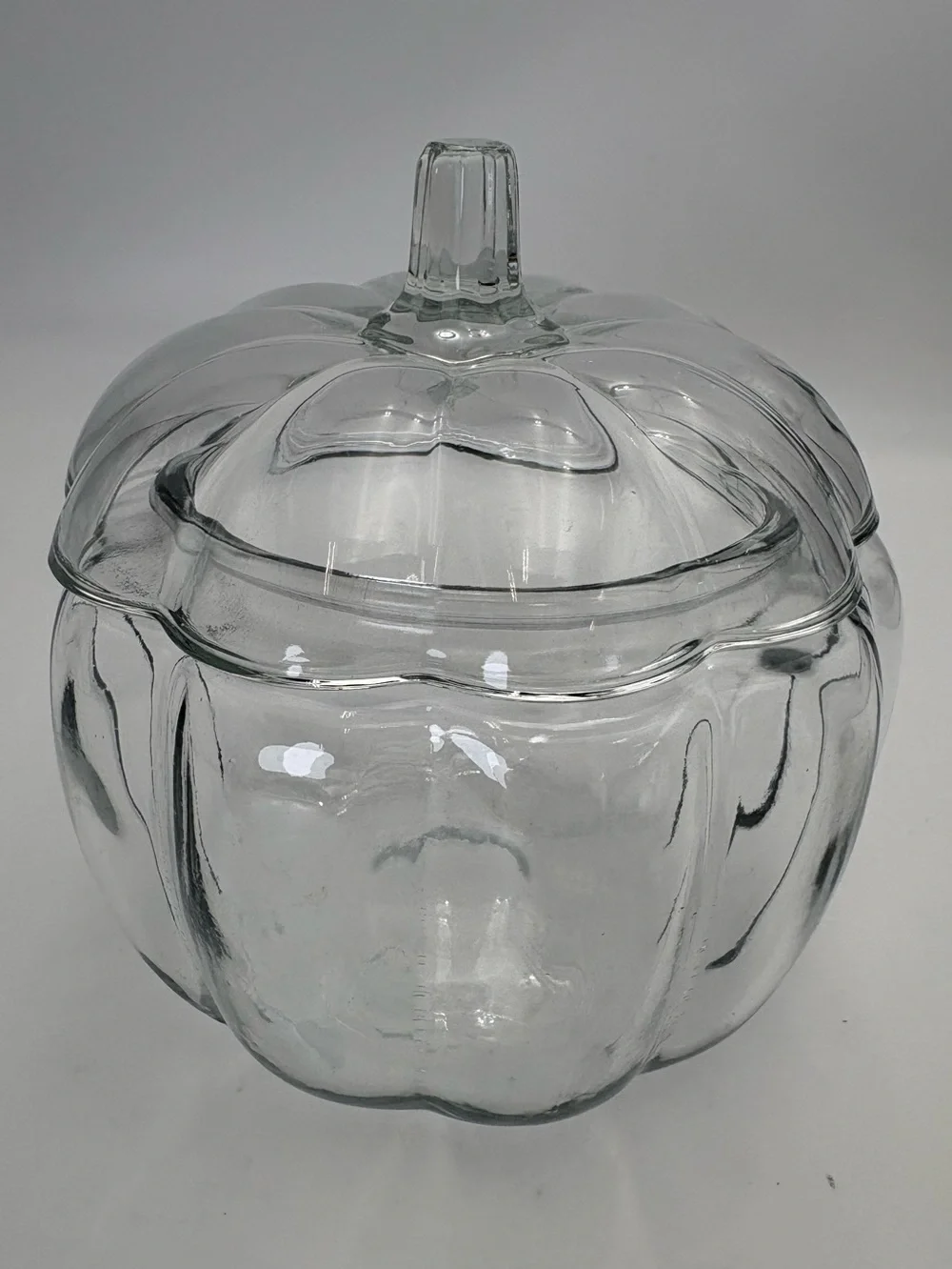 Anchor Hocking Clear Glass Pumpkin Candy Jar with Lid